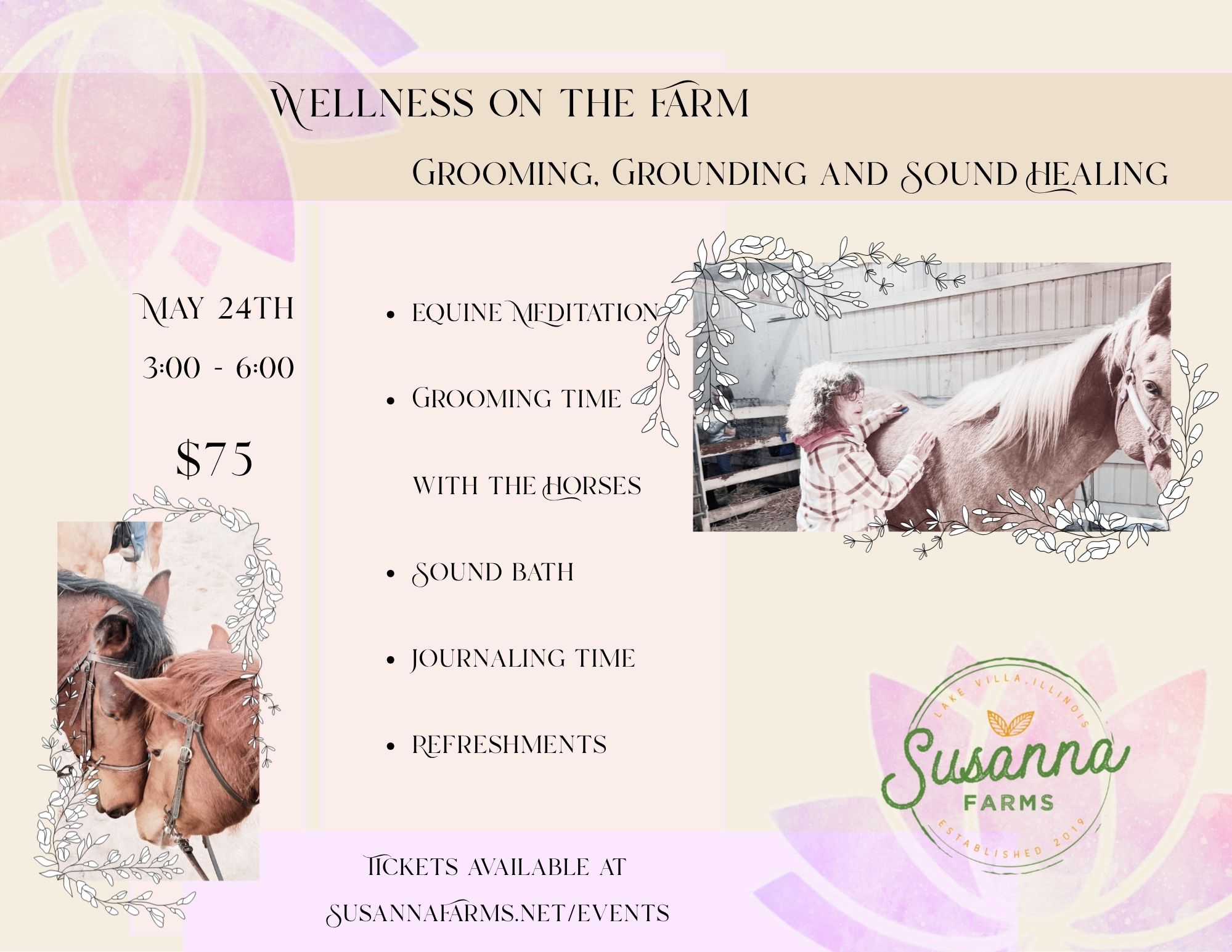 Wellness on the Farm: Grooming, Grounding and Sound Healing at Susanna Farms
